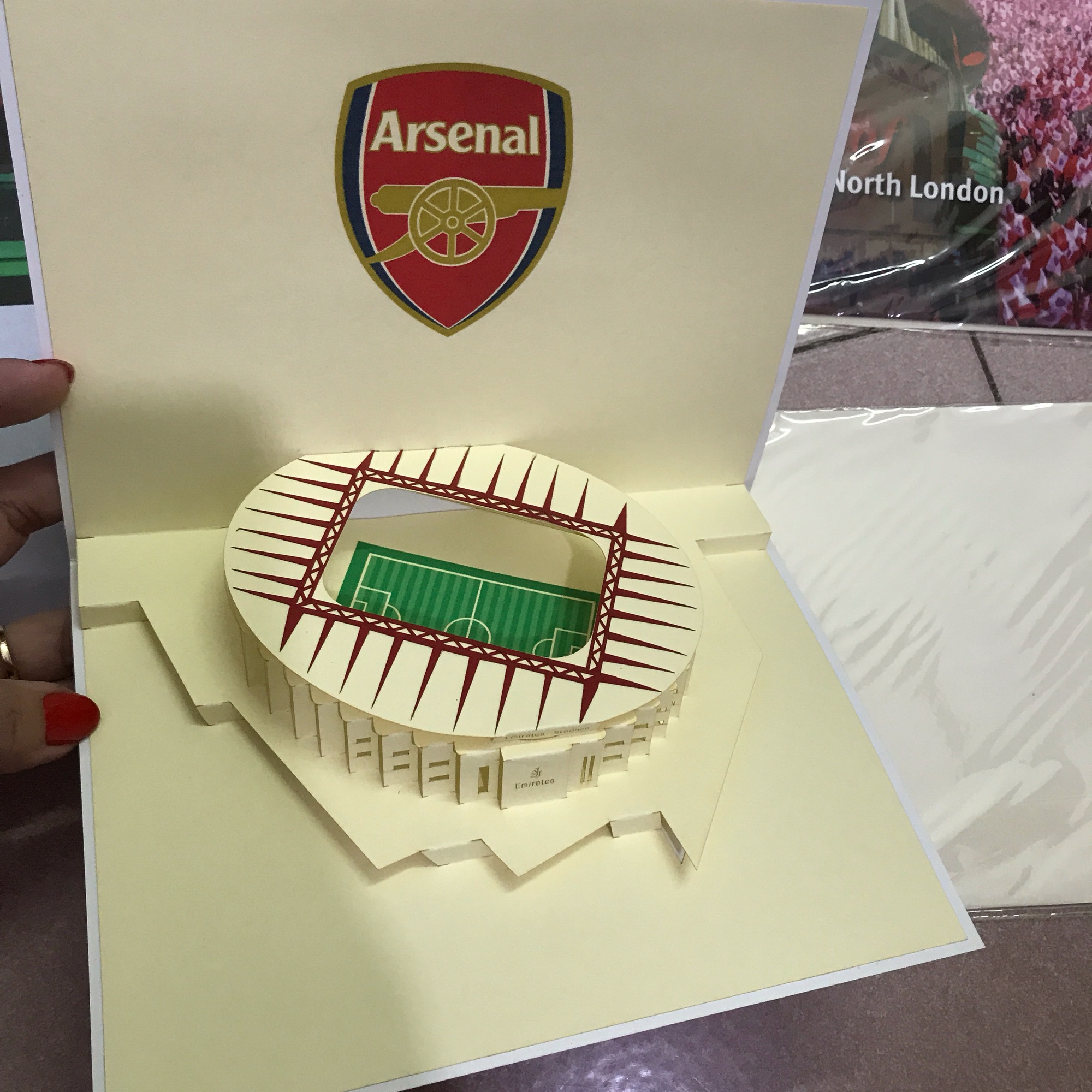 Sân bóng arsenal - stadium - thiệp 3d