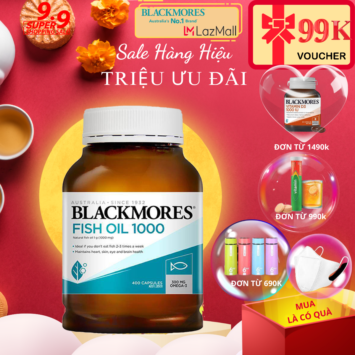 Viên uống dầu cá tự nhiên 1000mg