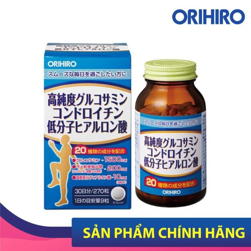 Viên uống bổ xương khớp tổng hợp Glucosamine, Chondroitin, Hyaluronic Acid Orihiro Nhật Bản, 270 viên/lọ nhập khẩu