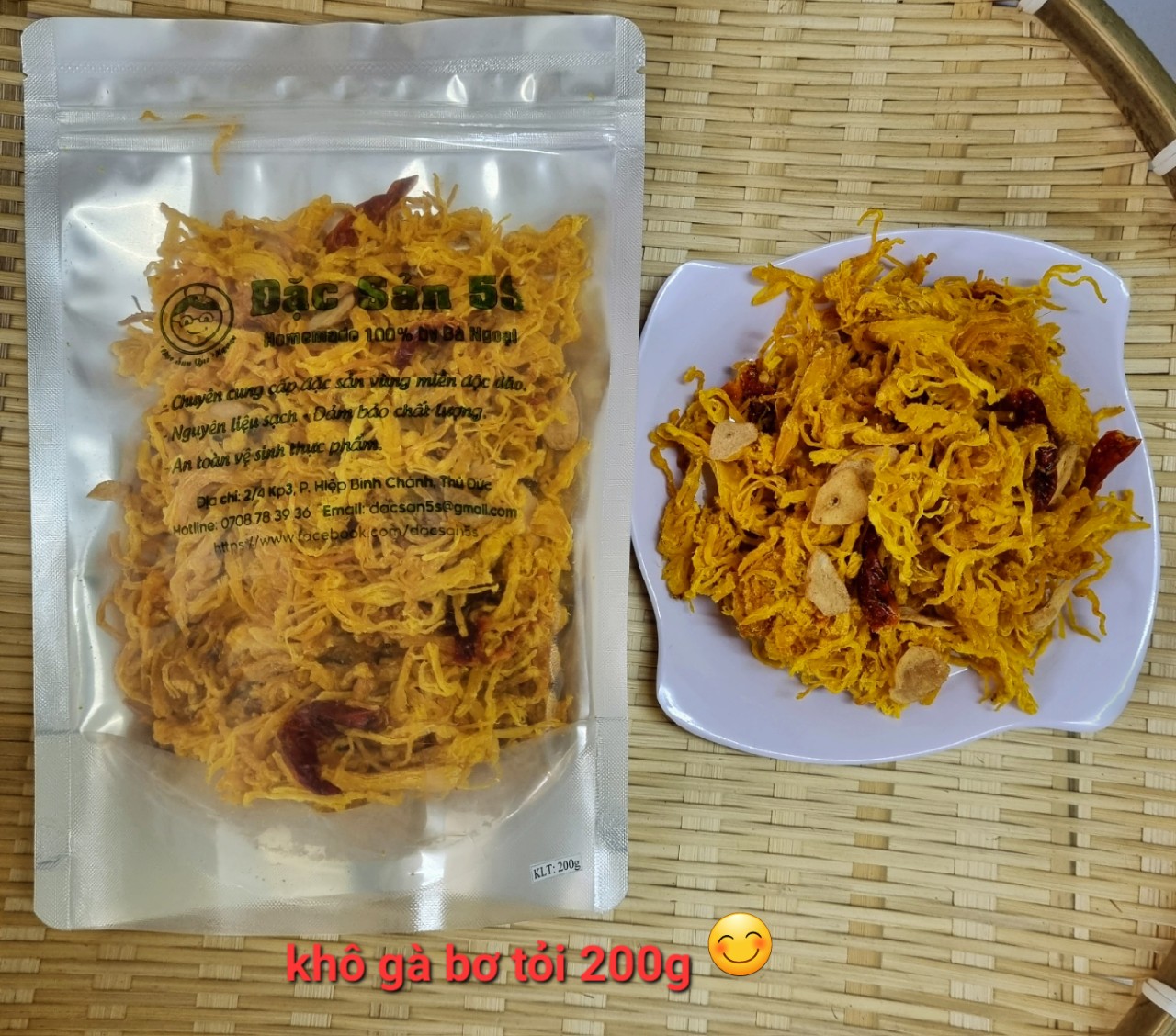 Khô gà bơ tỏi Đặc sản 5S