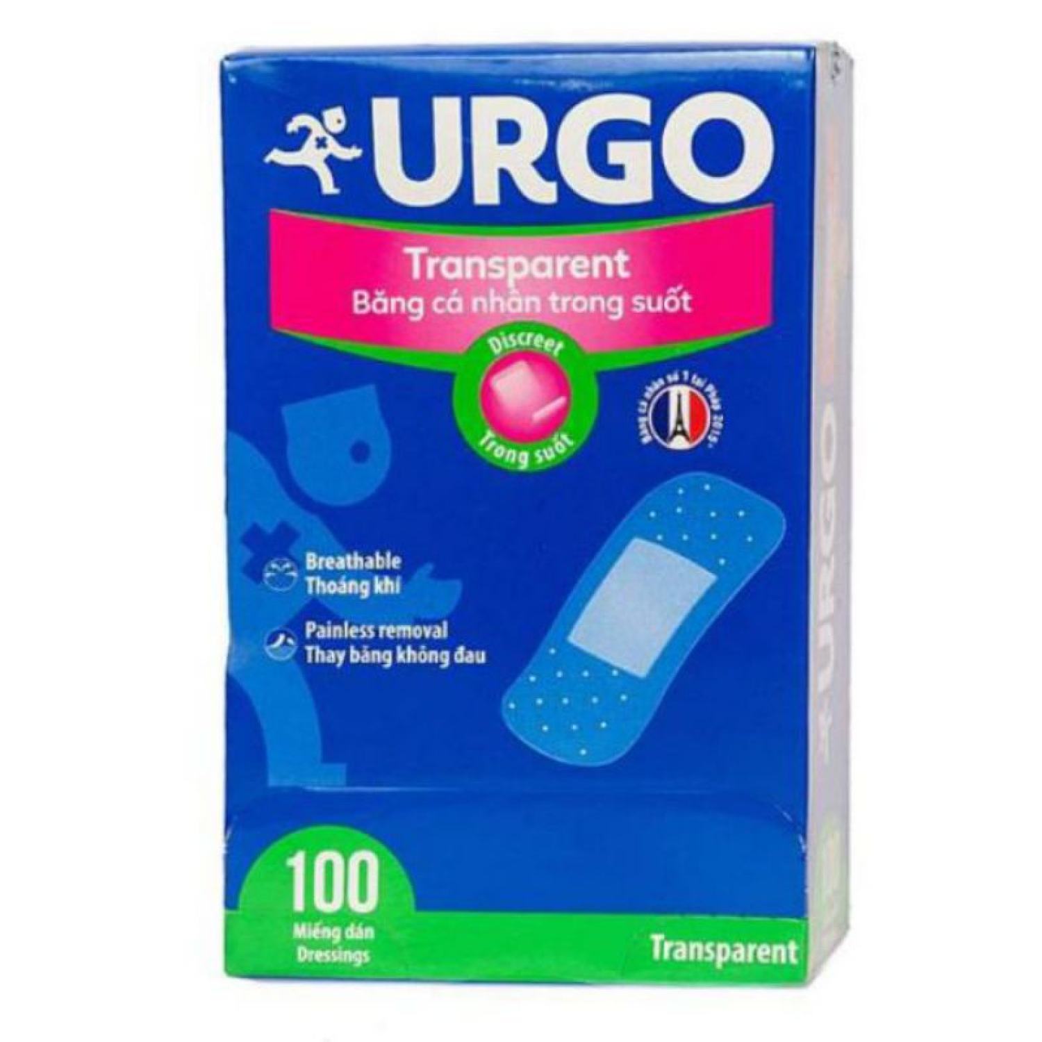 Băng cá nhân trong suốt thẩm mĩ Urgo Transparent