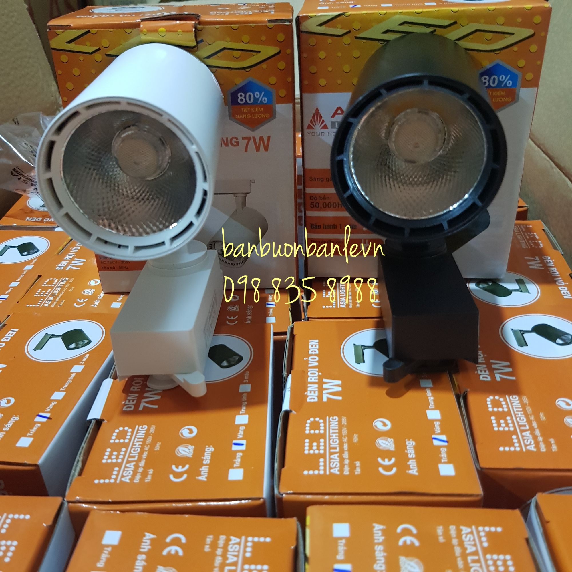 Đèn rọi ray 7w vỏ trắng ASIA