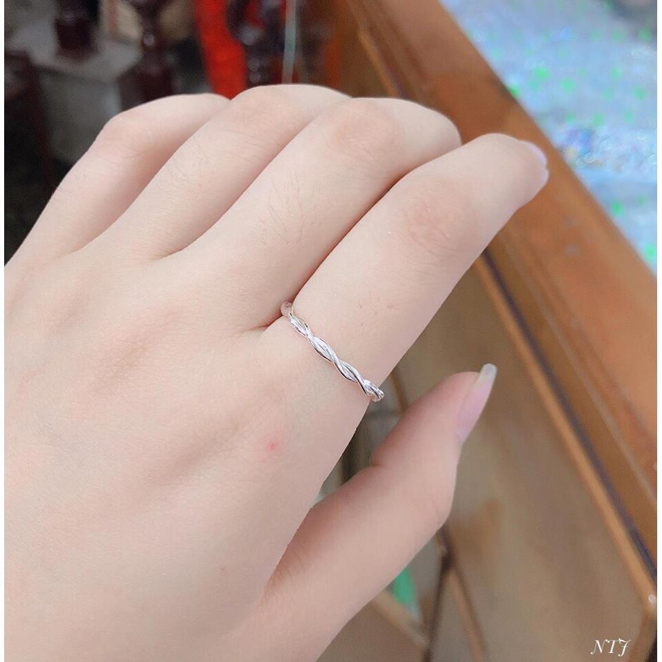 Nhẫn bạc thật giá rẻ, nhẫn trơn xinh xắn Cam kết Bạc chuẩn, Chất lượng không lo đen xỉn