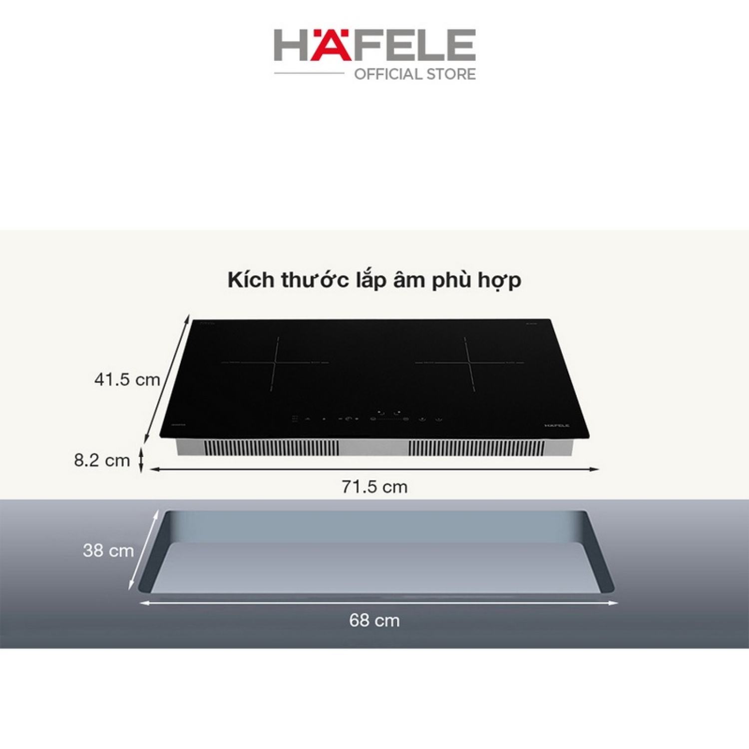 Bếp âm từ đôi Hafele HC-I2712A (536.61.716)