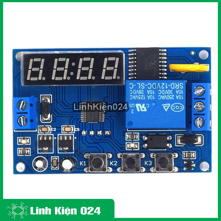 Module tạo trễ chuyển mạch điều khiển relay 12v thời gian thực ds3231