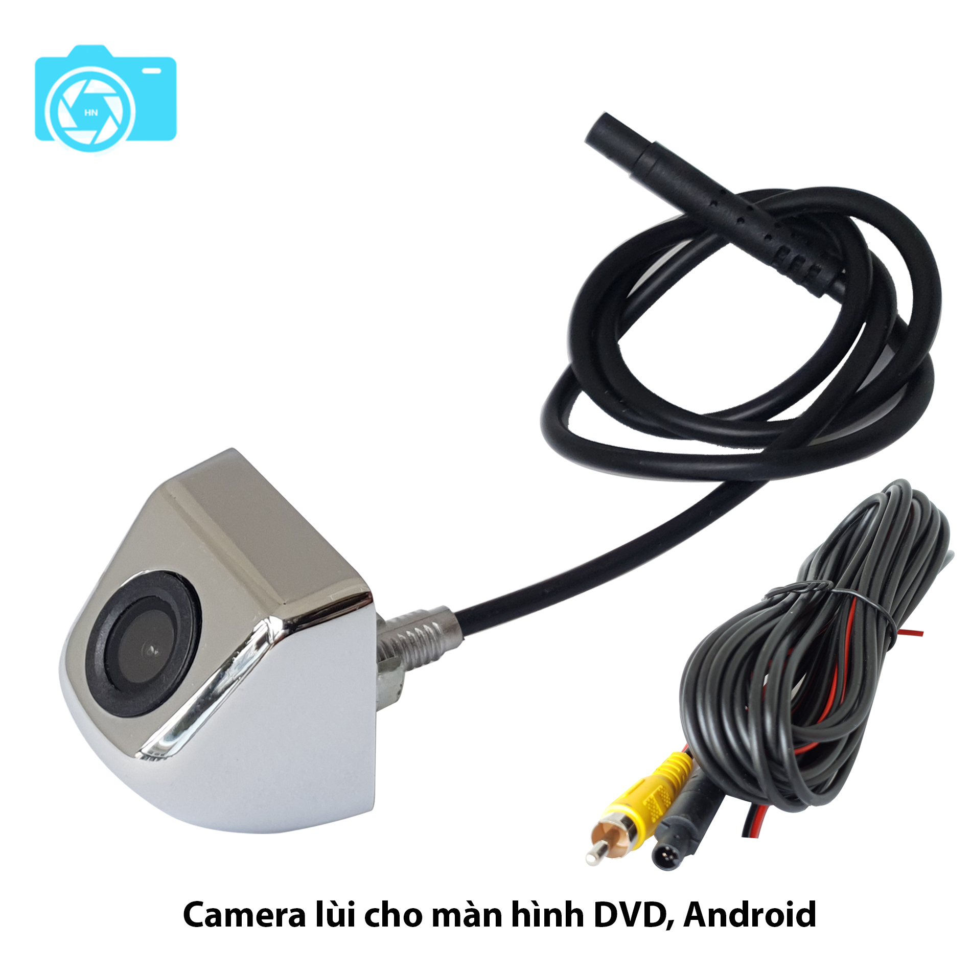 Camera lùi cho màn hình dvd, lcd, android, chân av, độ phân giải 700tv line, vỏ hợp kim mạ chrome