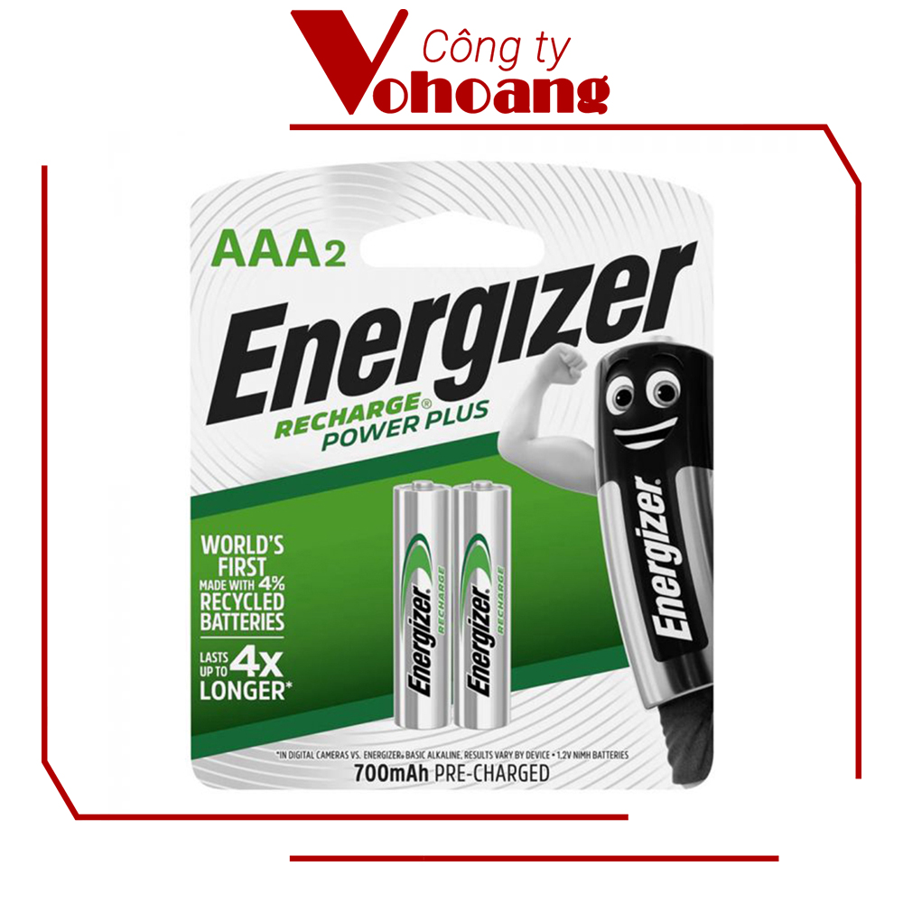 Bộ 2 Pin sạc AAA Energizer Recharge 700mAh