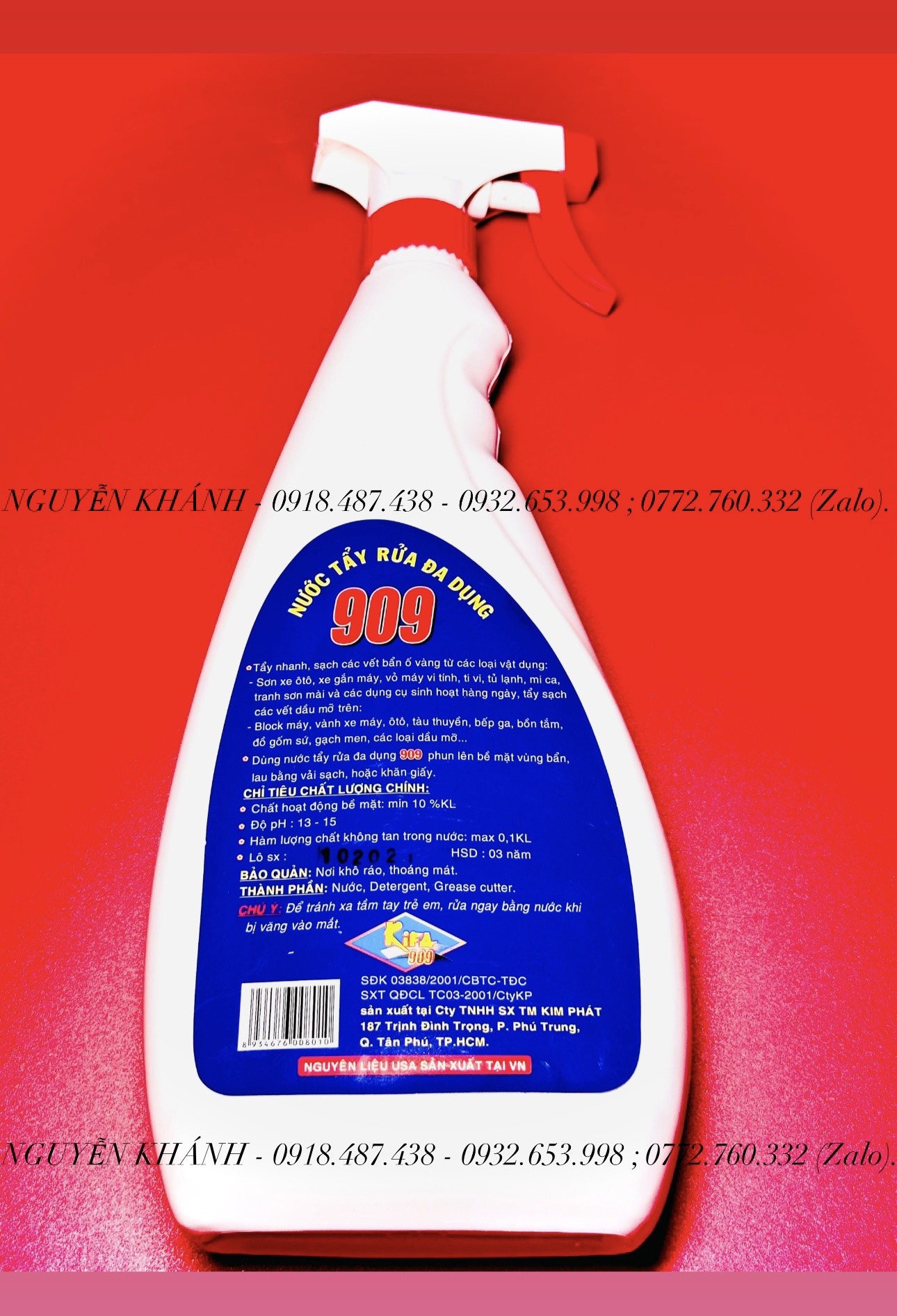 Nuớc tẩy da dụng 909 (có bán lẻ)