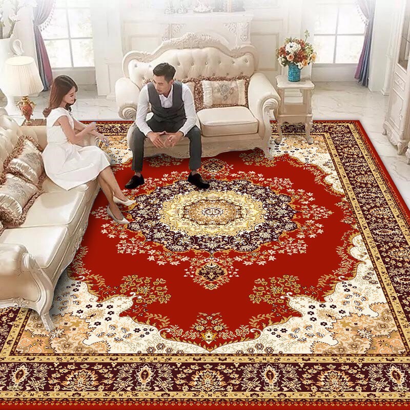 thảm trải sàn BALI 5D mẫu mới 1m6x2m3 hoàng gia nhí đỏ