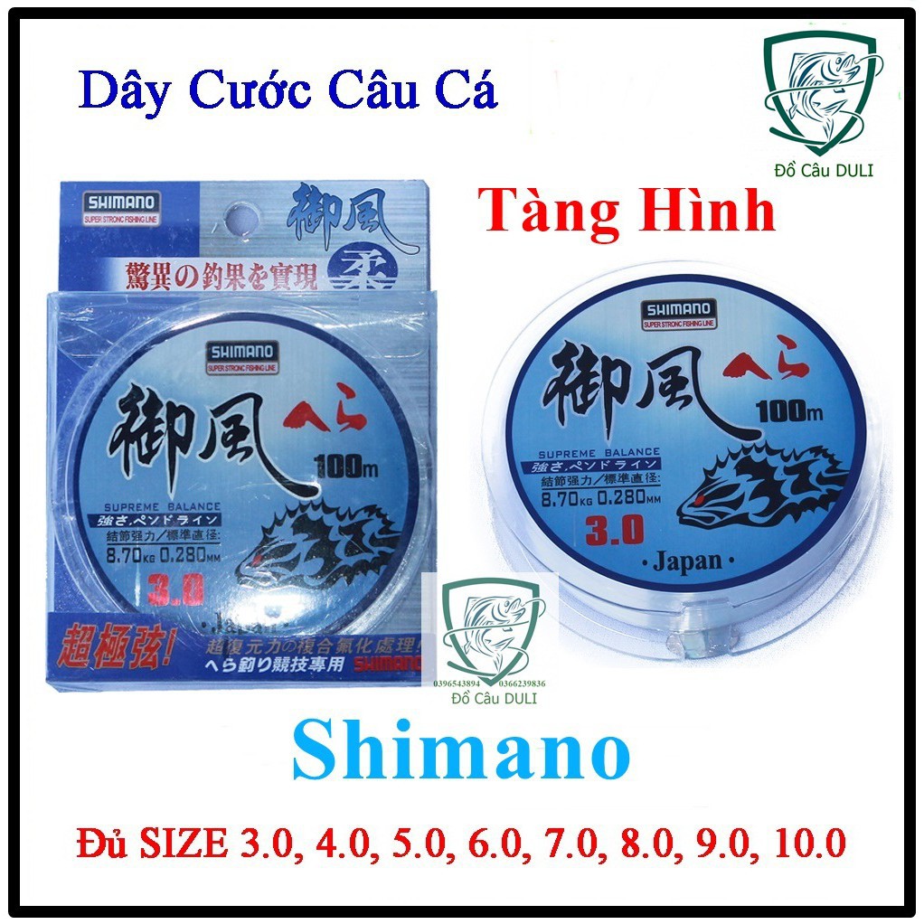 Cước Câu Cá Siêu Bền Shimano Đủ Size  (xả hàng giảm giá và cam kết bảo hành đổi trả ạ)