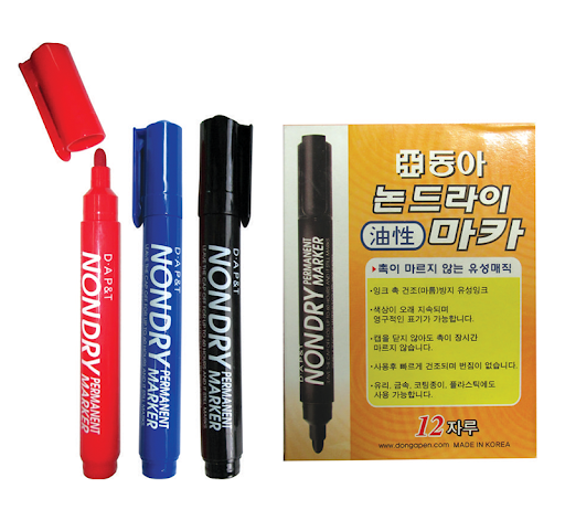 Hộp 12 cây viết lông dầu DA P&t chất lượng cao ( xanh, đỏ, đen )