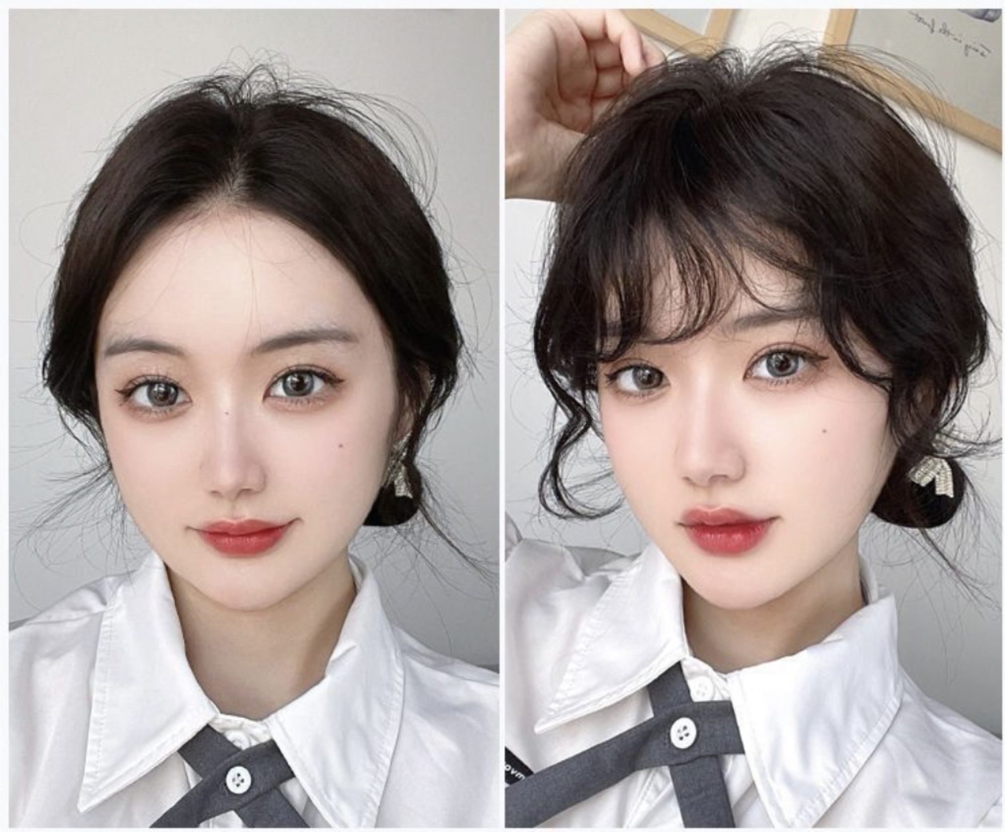 Tóc giả mái thưa có mai đáng yêu Hàn Quốc