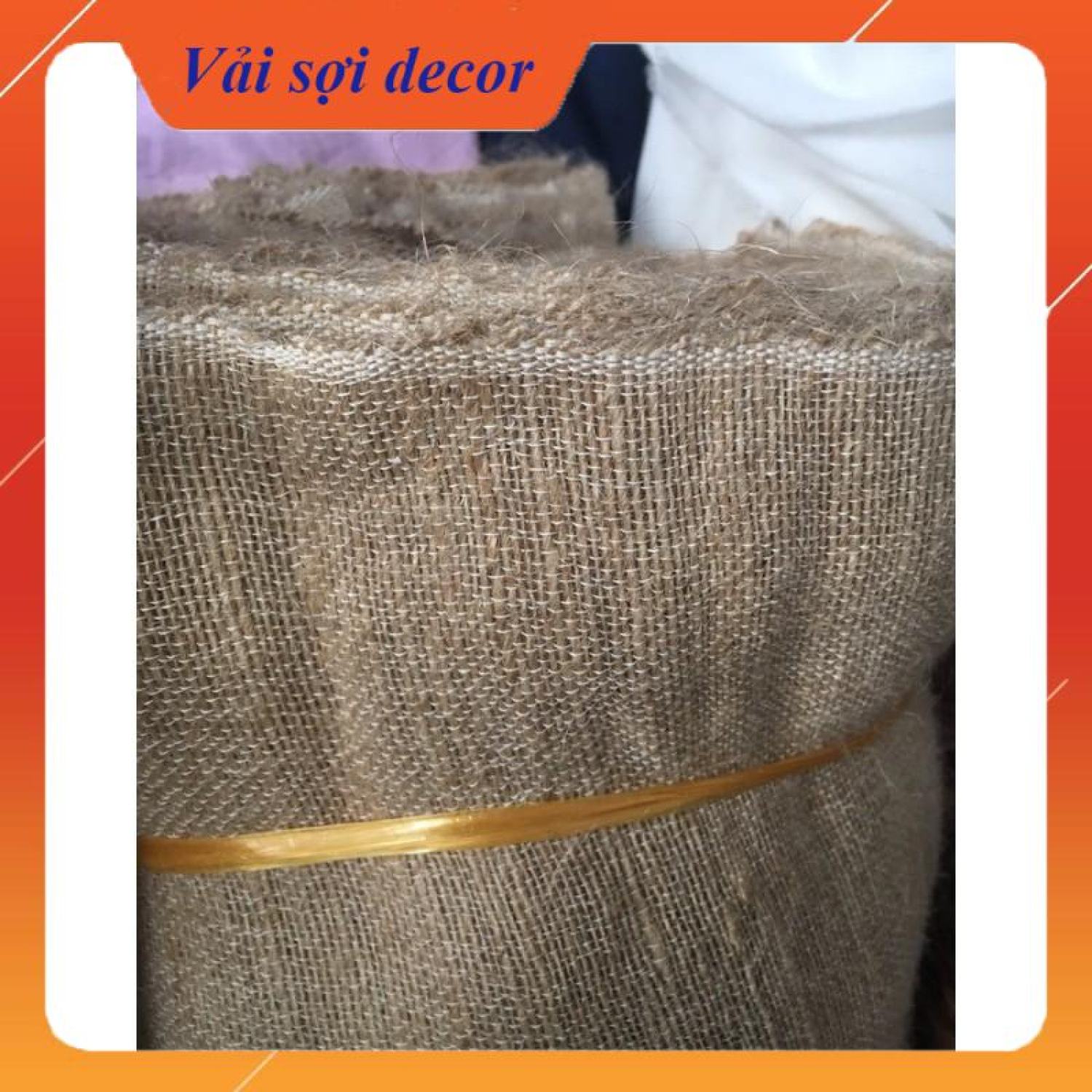Vải bố canvas đay decor vintage (khổ 80 cm - >cuộn 50m liền)