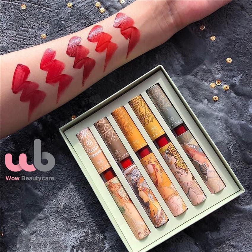 [HCM]Set son lì 5 cây Muge leen son kem cao cấp