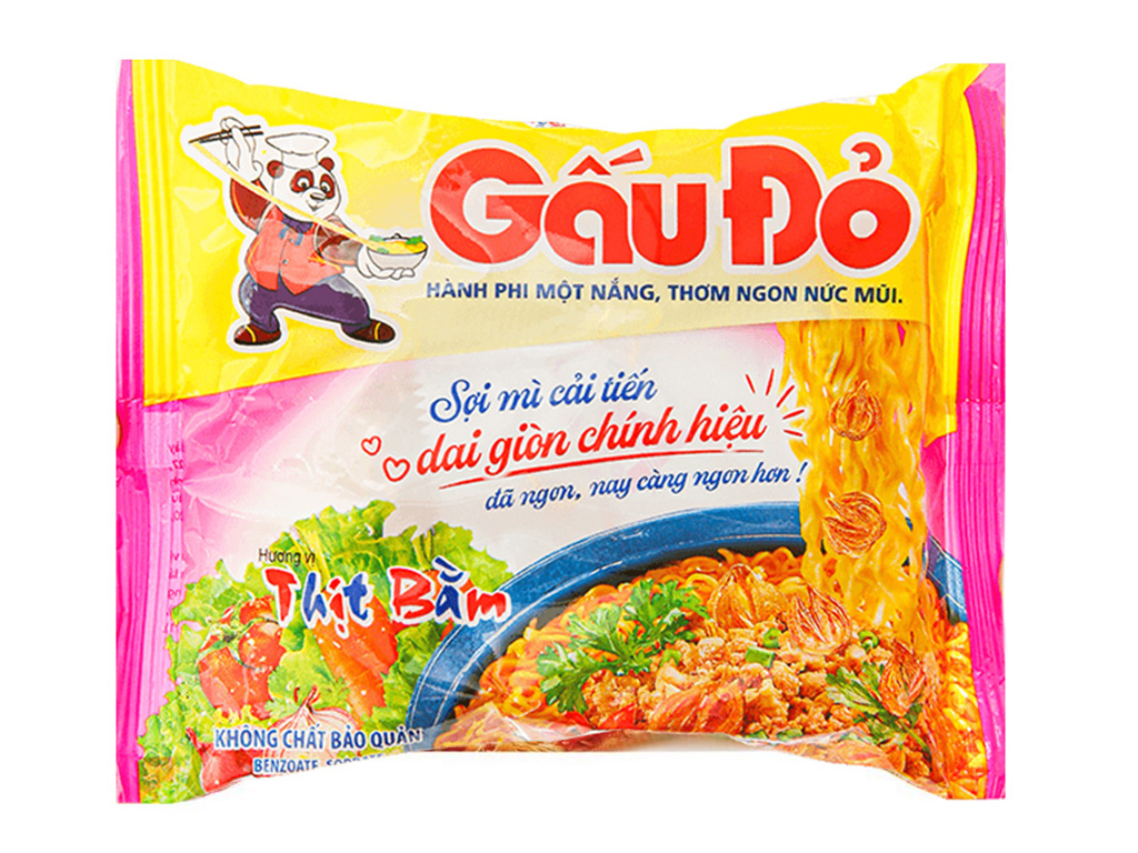 Mì Gấu Đỏ Thịt Bằm Thùng 30 Gói 63g