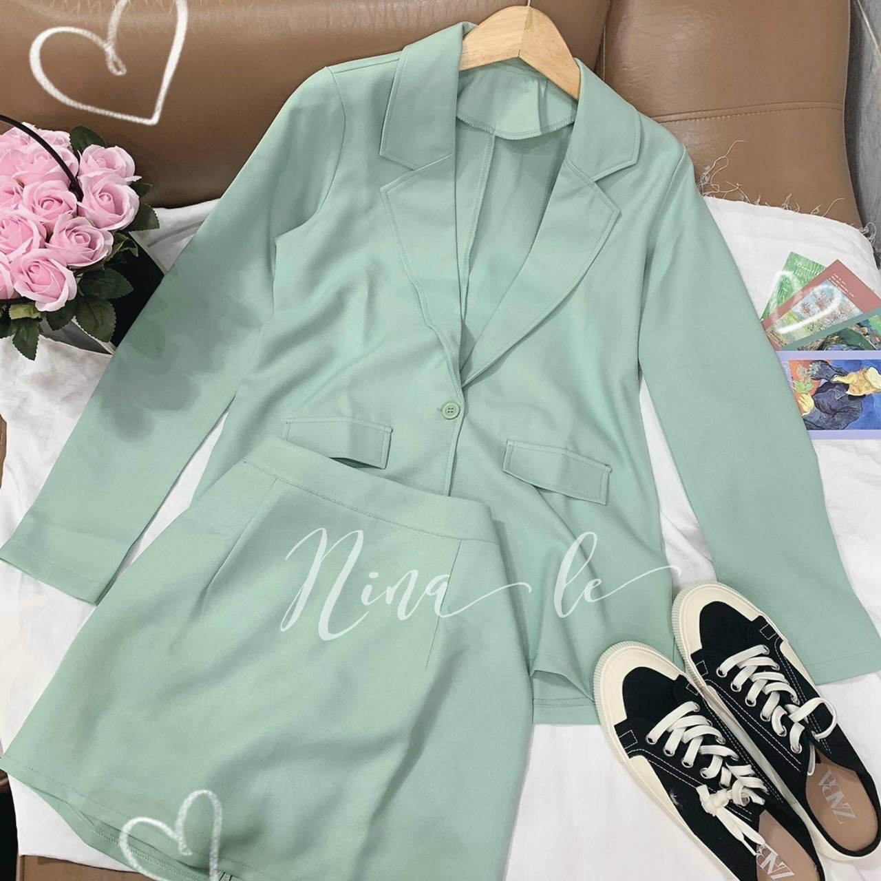 SÉT VEST TAY DÀI CHÂN VÁY QUÁ ĐẸP
