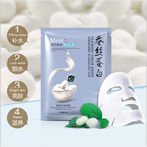 Mặt Nạ Giấy Tơ Tằm Dưỡng Ẩm