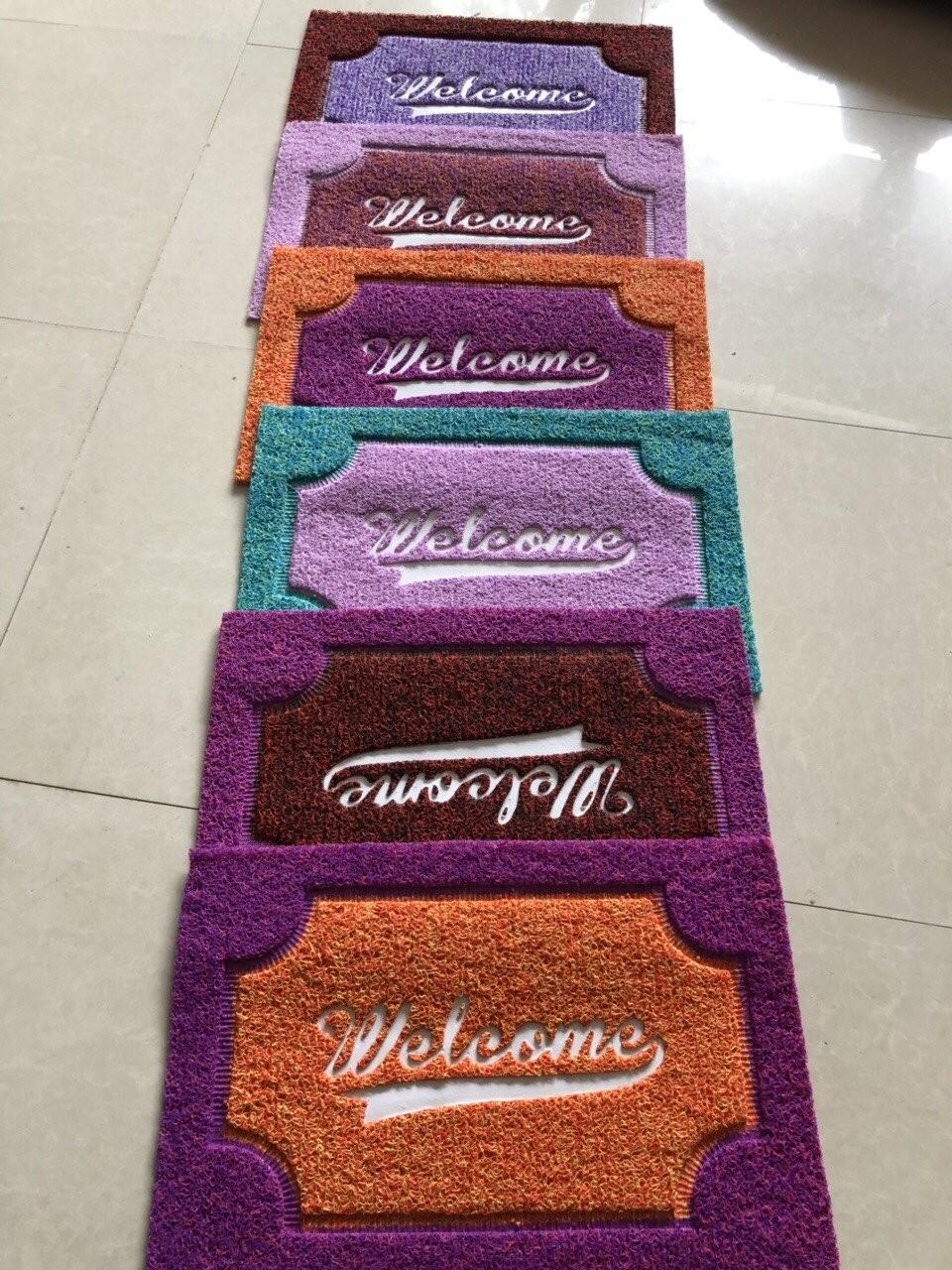 Combo 2 thảm chùi chân Welcome (giao màu ngẫu nhiên)