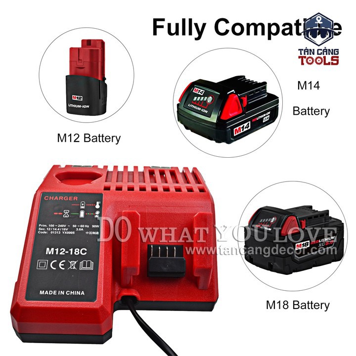 Sạc Pin 12V 18V Milwaukee M12-18C SA