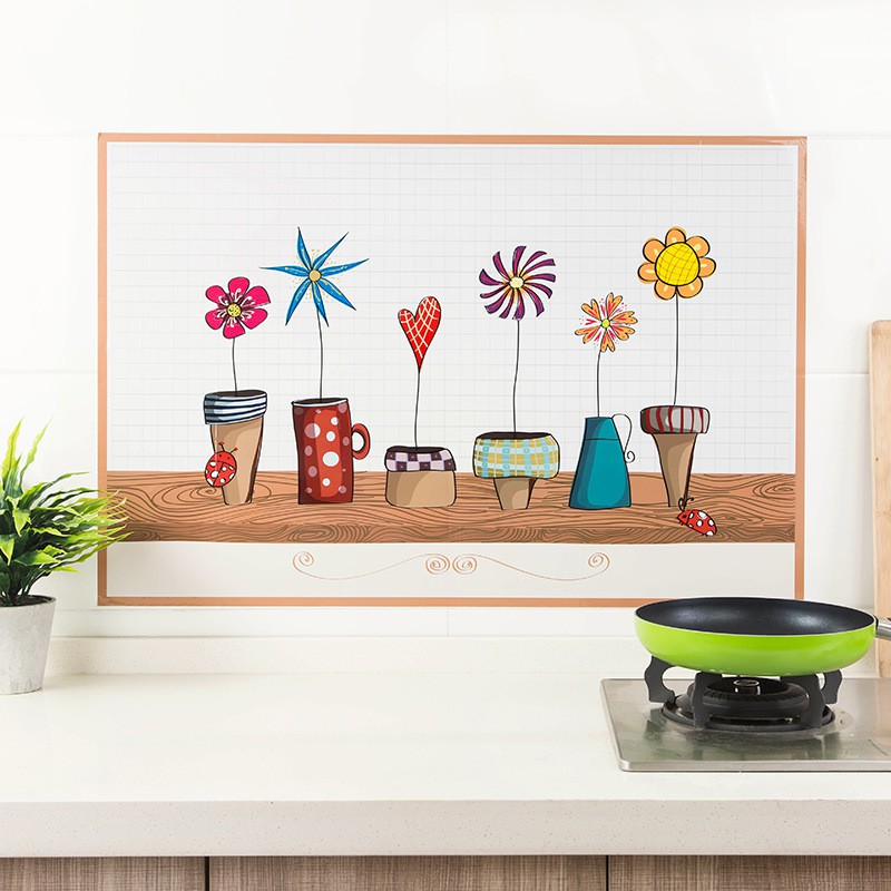 [HCM]Giấy dán tường bếp chịu nhiệt cỡ 60cm x 90cm