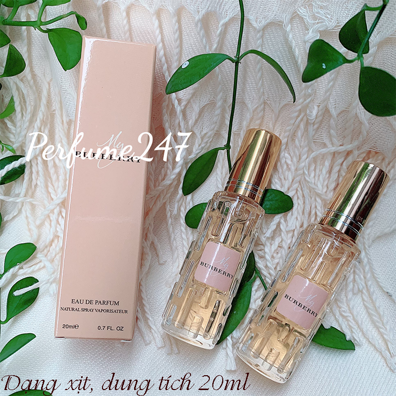 [HCM]COMBO 3 NƯỚC HOA NỮ MINI XÁCH TAY 20ML -MÙI BUBERY