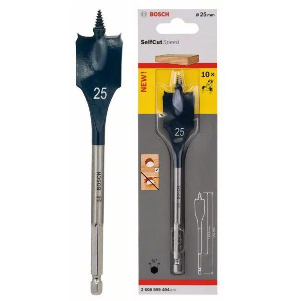 Mũi khoan gỗ đuôi cá Bosch đủ size
