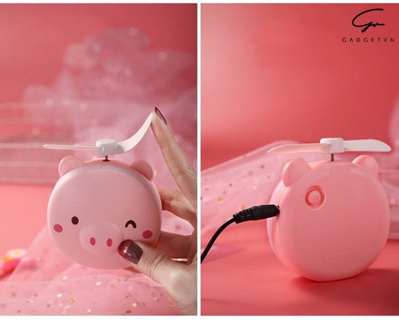 GƯƠNG MINI CẦM TAY CÓ ĐÈN LED KÈM QUẠT