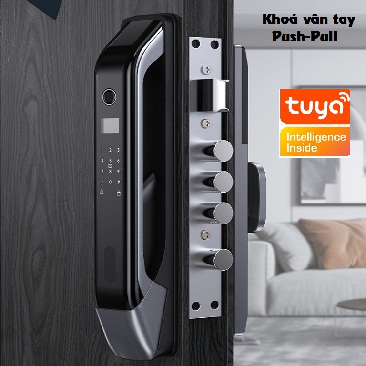 Khoá cửa vân tay cao cấp Push - Pull King Guard KG-G702