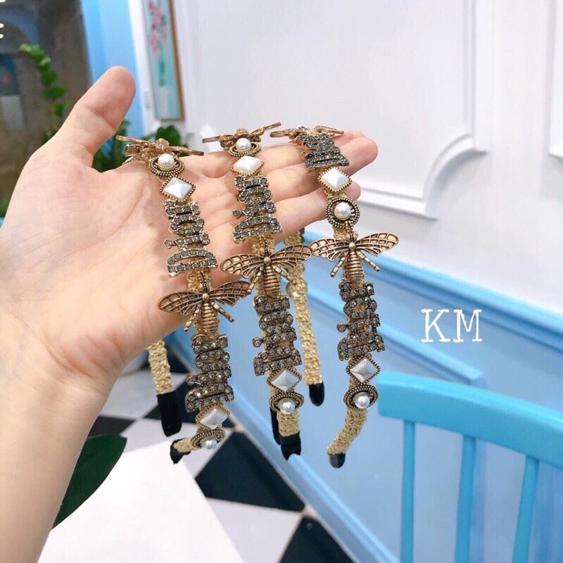 Bờm tóc-kẹp tóc đính đá ong mẫu hot