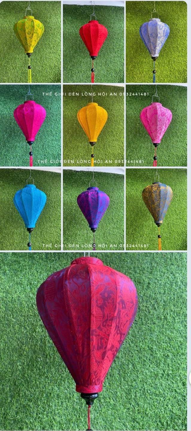 Đèn lồng Hội An vải lụa 30cm