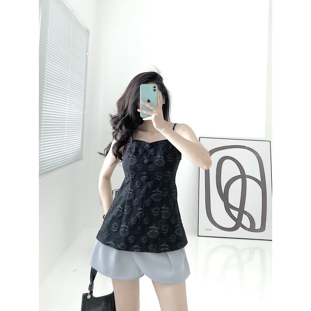 YU CHERRY | Áo nữ Button Pattern Cami Top YA360