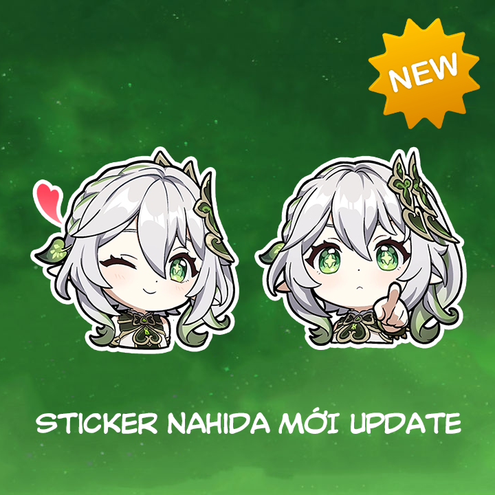 [Genshin Impact] Sticker Nahida - Hình dán chibi nahida ( set 12 hình )