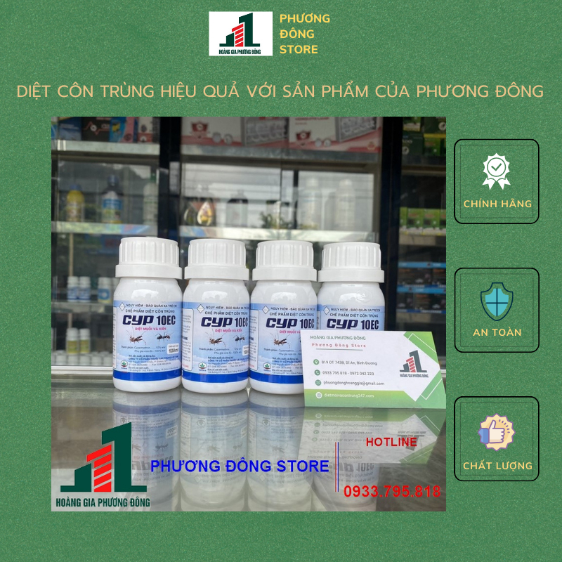 Thuốc diệt muỗi, kiến, gián CYP 10EC (Chai 100ml)