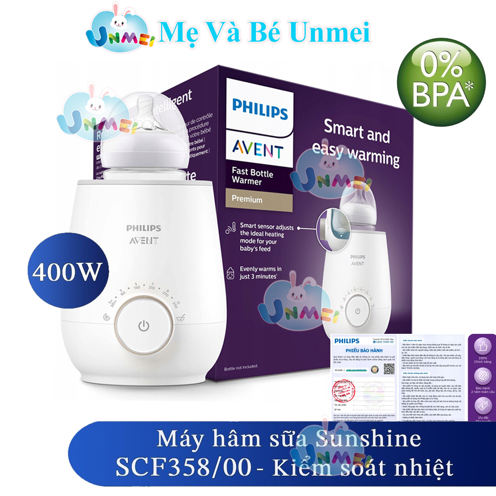 [HCM giao 2h] Máy hâm sữa và thức ăn siêu tốc Sunshine hiệu Philips Avent SCF358/00