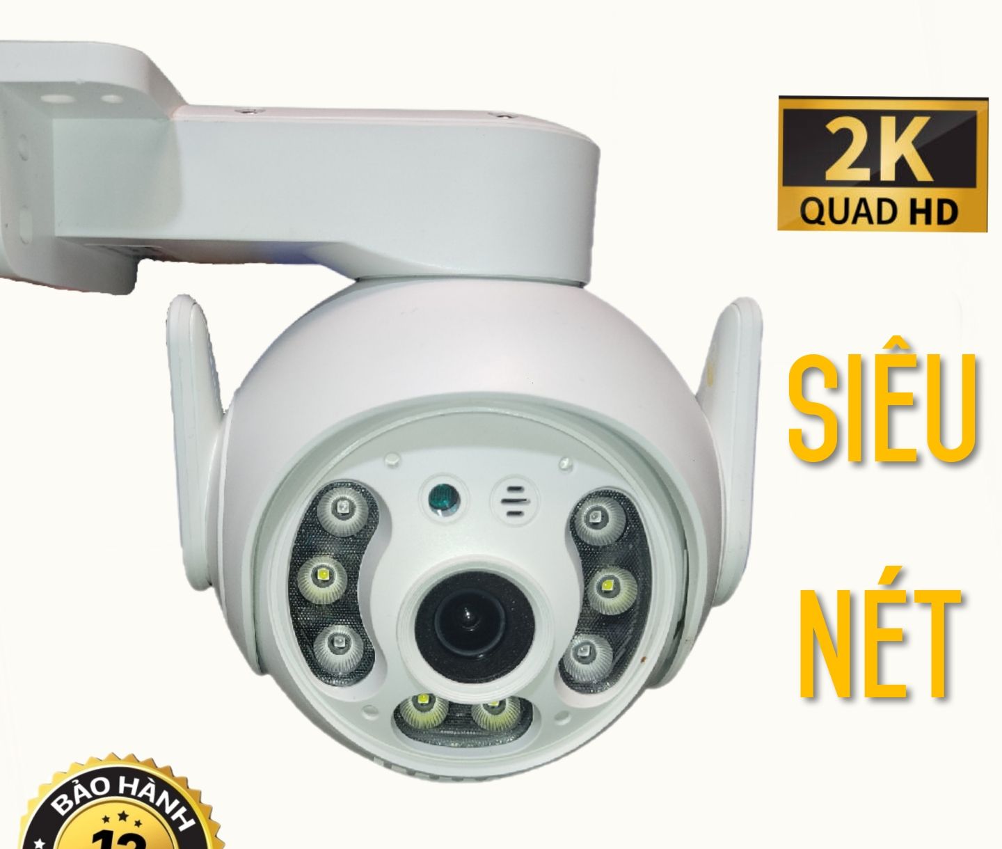 CAMERA YOOSEE 2K BẢN SIÊU NÉT ĐỘ PHÂN GIẢI 2K 2304 x 1296 15 LED ( LOẠI TRẮNG ) CHỐNG NƯỚC TUYỆT ĐỐI - ĐÀM THOẠI 2 CHIỀU - BẢO HÀNH 12 THÁNG