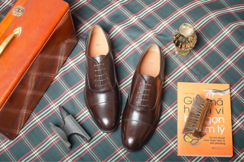 Giày da nam buộc dây oxford chất liệu da nhập khẩu