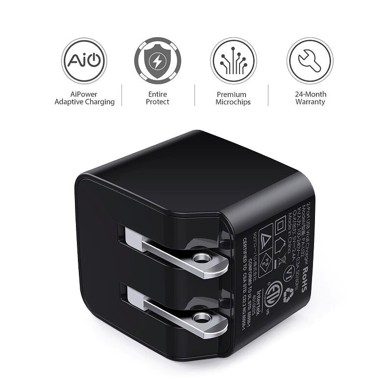 Củ sạc nhanh AUKEY PA-U32 12W, 2 cổng USB