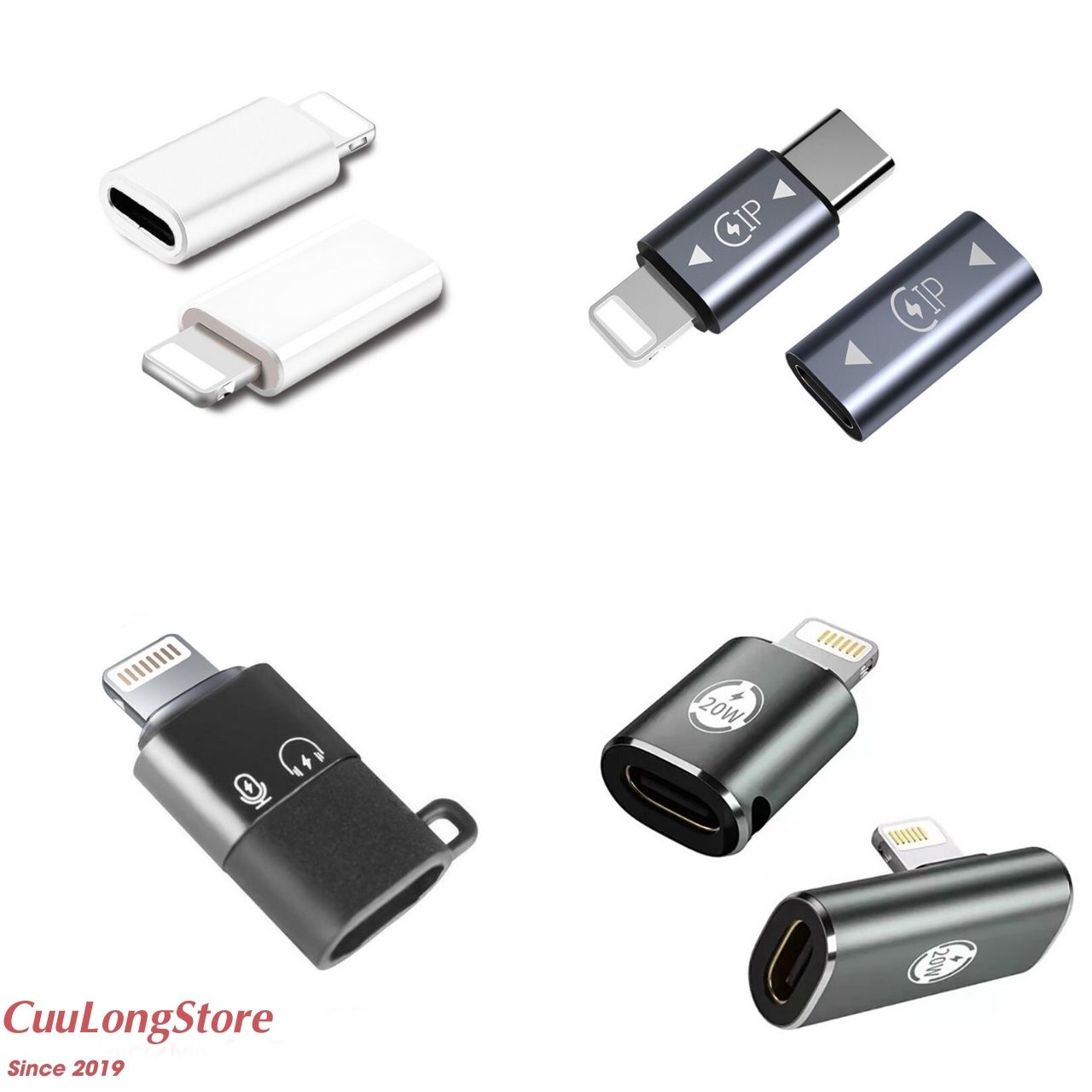 Lightning Type C Adapter, otg connect microphone charging cable for iPhone Android