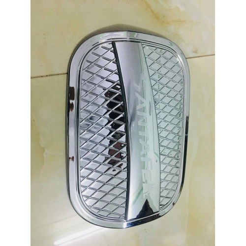 Ốp nắp xăng santafe 2019-2020 mạ crom loại dày