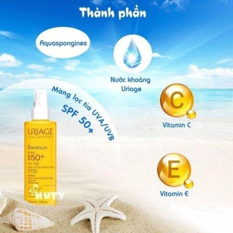 Kem chống nắng bảo vệ da dạng xịt,  Bariesun SPF50+ Spray. nhập khẩu