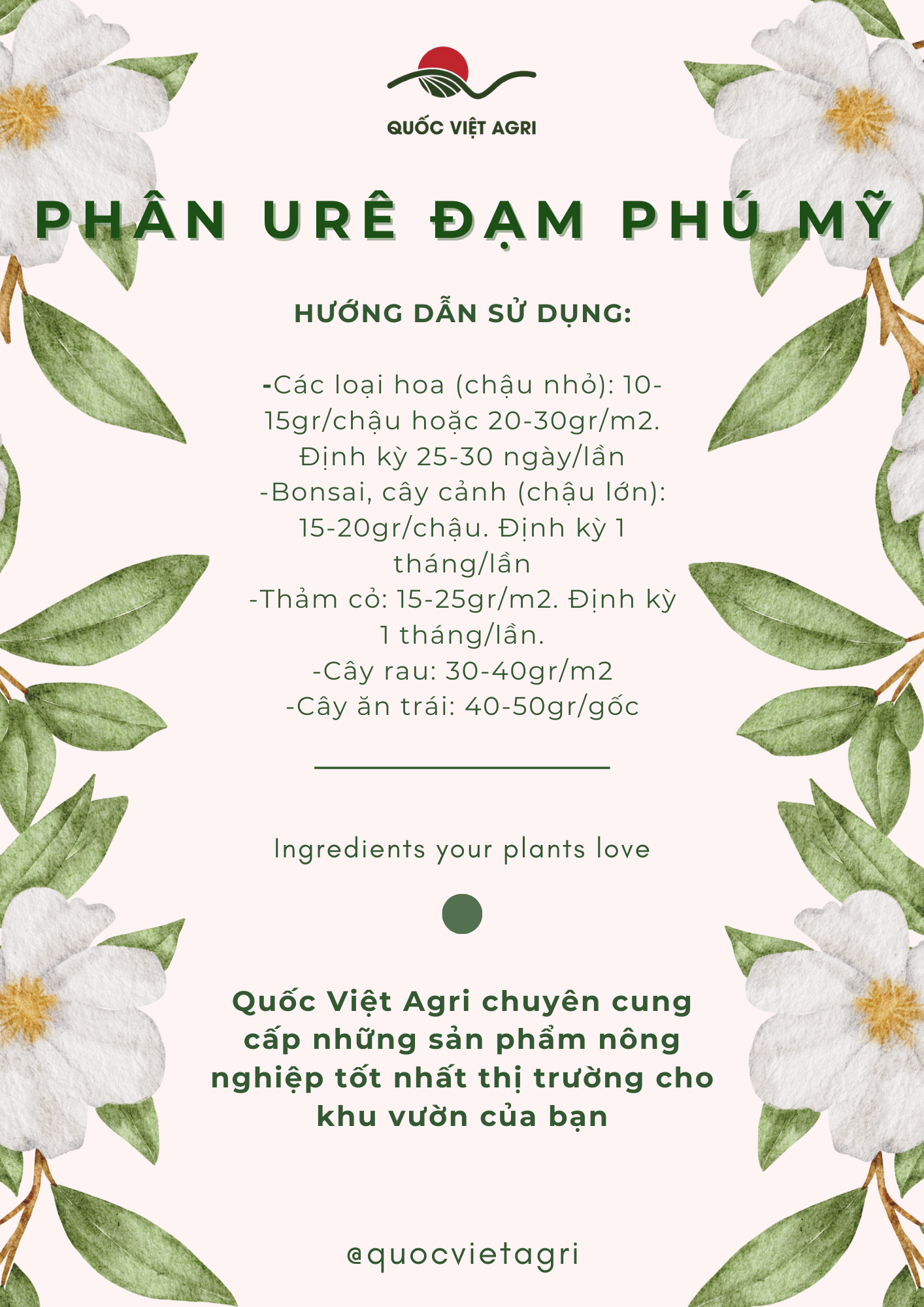 Phân đạm URE PHÚ MỸ (500g - 1KG) - Chuyên Rau Màu Hoa Cây Cảnh