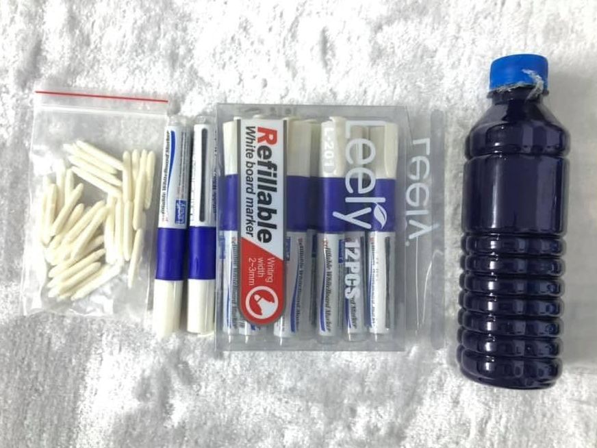 (set 5 cây) Bút lông nhấn viết bảng trắng