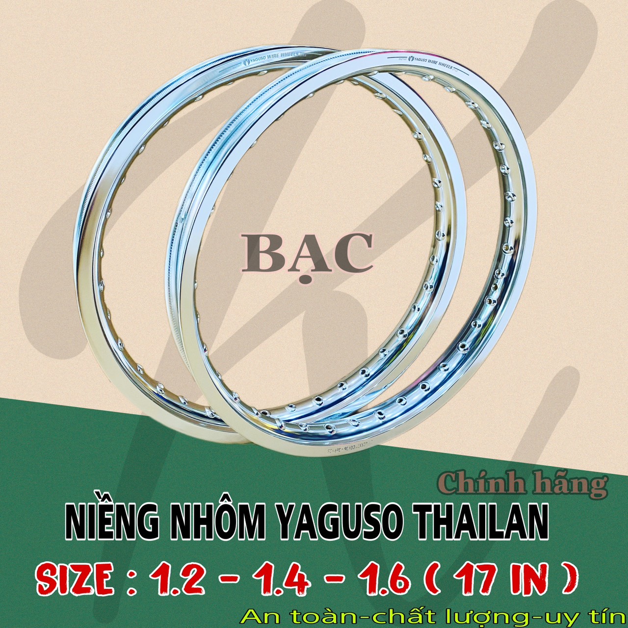 Niềng YAGUSO 1.2 - 1.4 - 1.6 chính hãng