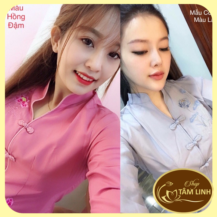 Đồ Lam Đi Chùa _Cổ Tàu Không Viền