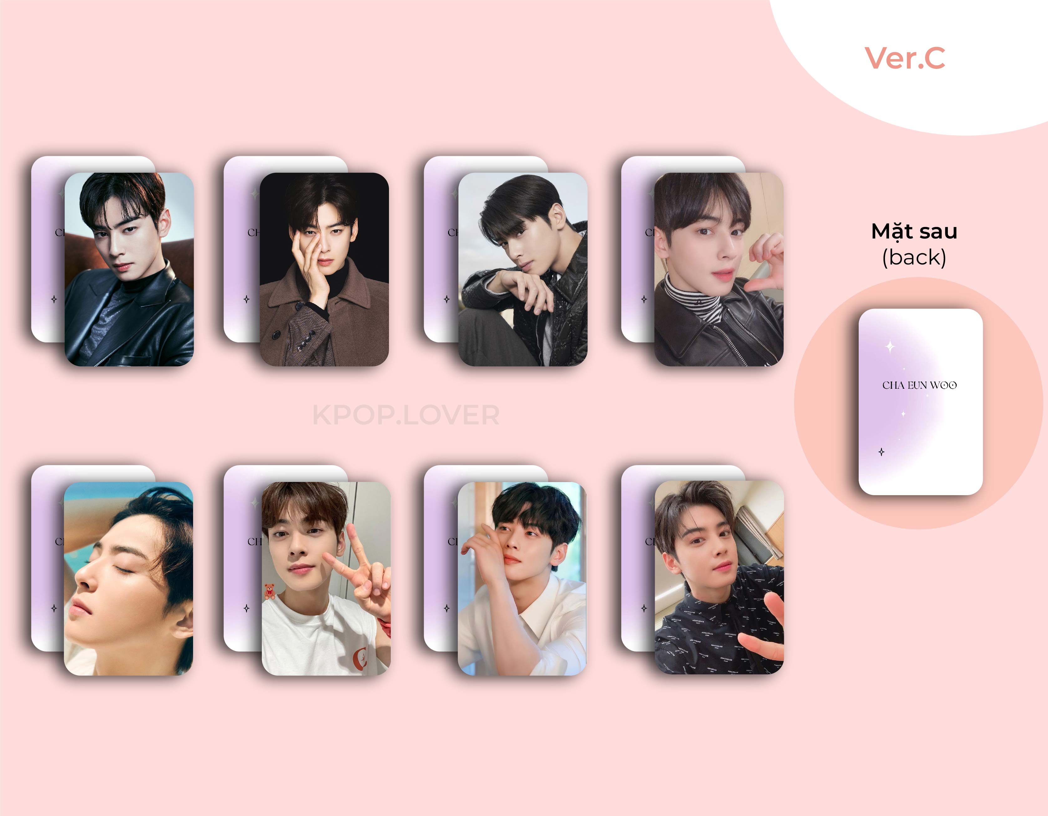 SET 8 CARD BO GÓC CHA EUN WOO
