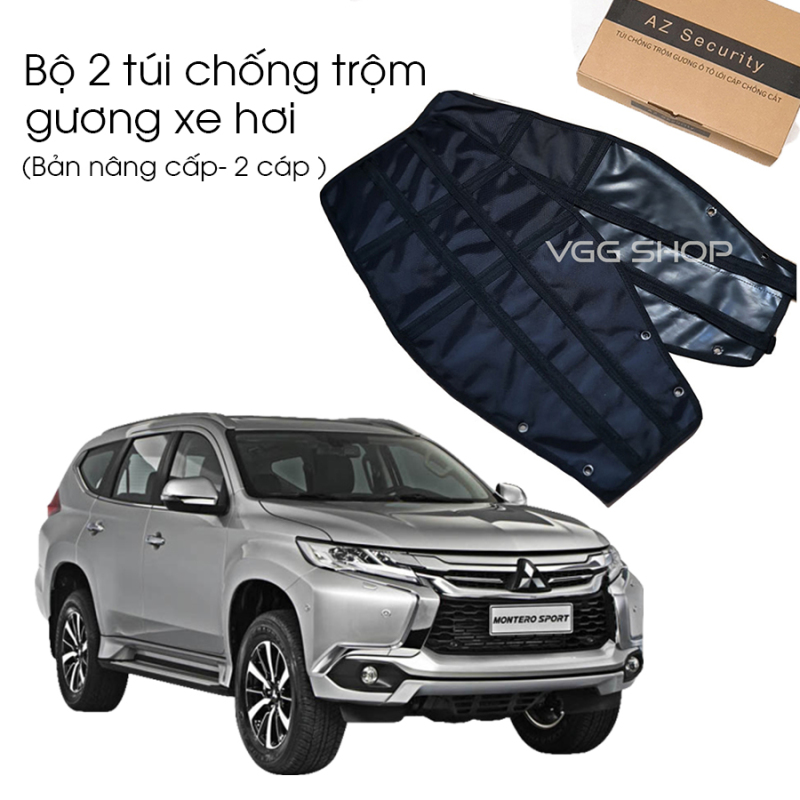 Bộ túi chống trộm gương ô tô, gương xe hơi - có viền cáp lõi thép chống cắt, chống bẻ ( Sedan: Mercedes C200, C300, E300, S-s class, Toyota Camry, Honda Civic, Kia K3...)