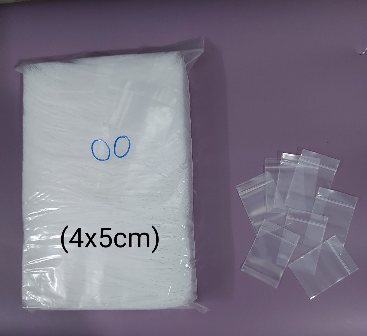 combo 100 cái túi zip VIỀN TRẮNG  kt 4X5cm