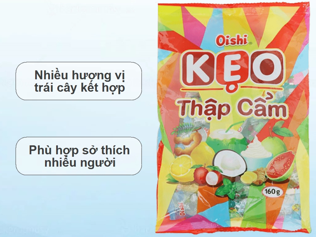 KẸO OISHI THẬP CẨM / BẠC HÀ / CHANH/ ỔI GÓI 145GR - 41071