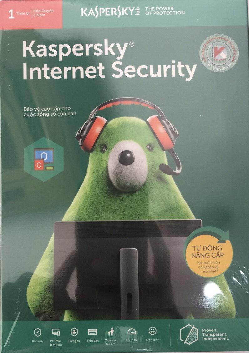 Phần mềm diệt virus Kaspersky Internet Security 1PC
