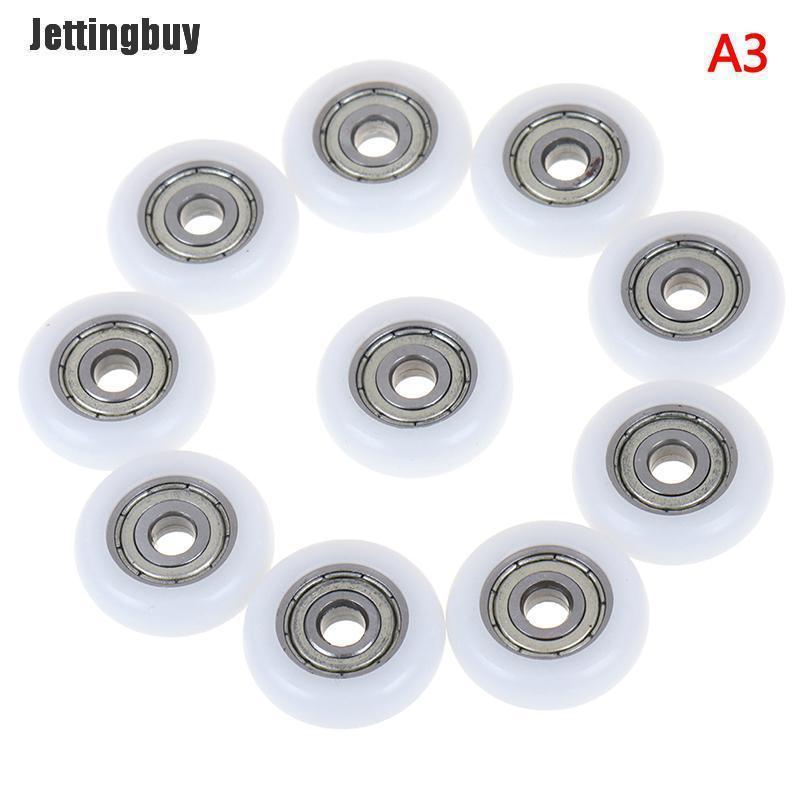 Jettingbuy 2 Chiếc Bánh Lăn Trượt Vòi Hoa Sen Bánh Xe Con Lăn Thay Thế Cửa Bằng Nhựa